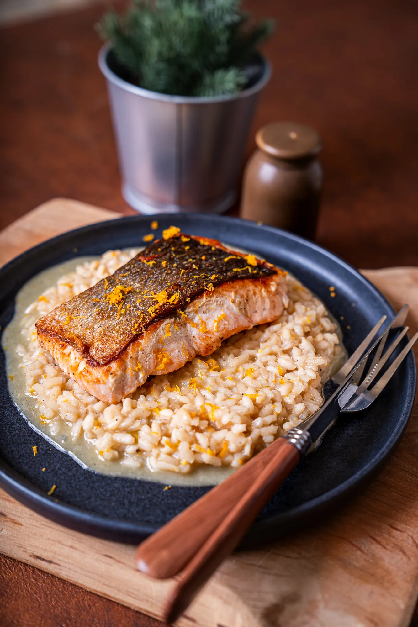 Lazac mandarinos rizottóval - small